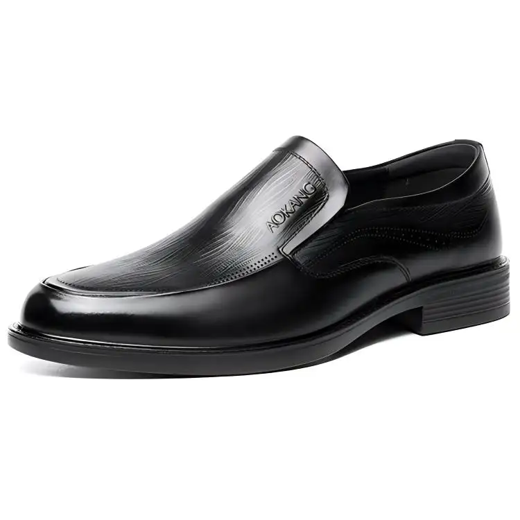 AOKANG cow leather classic and comfortable formal leather shoes for men