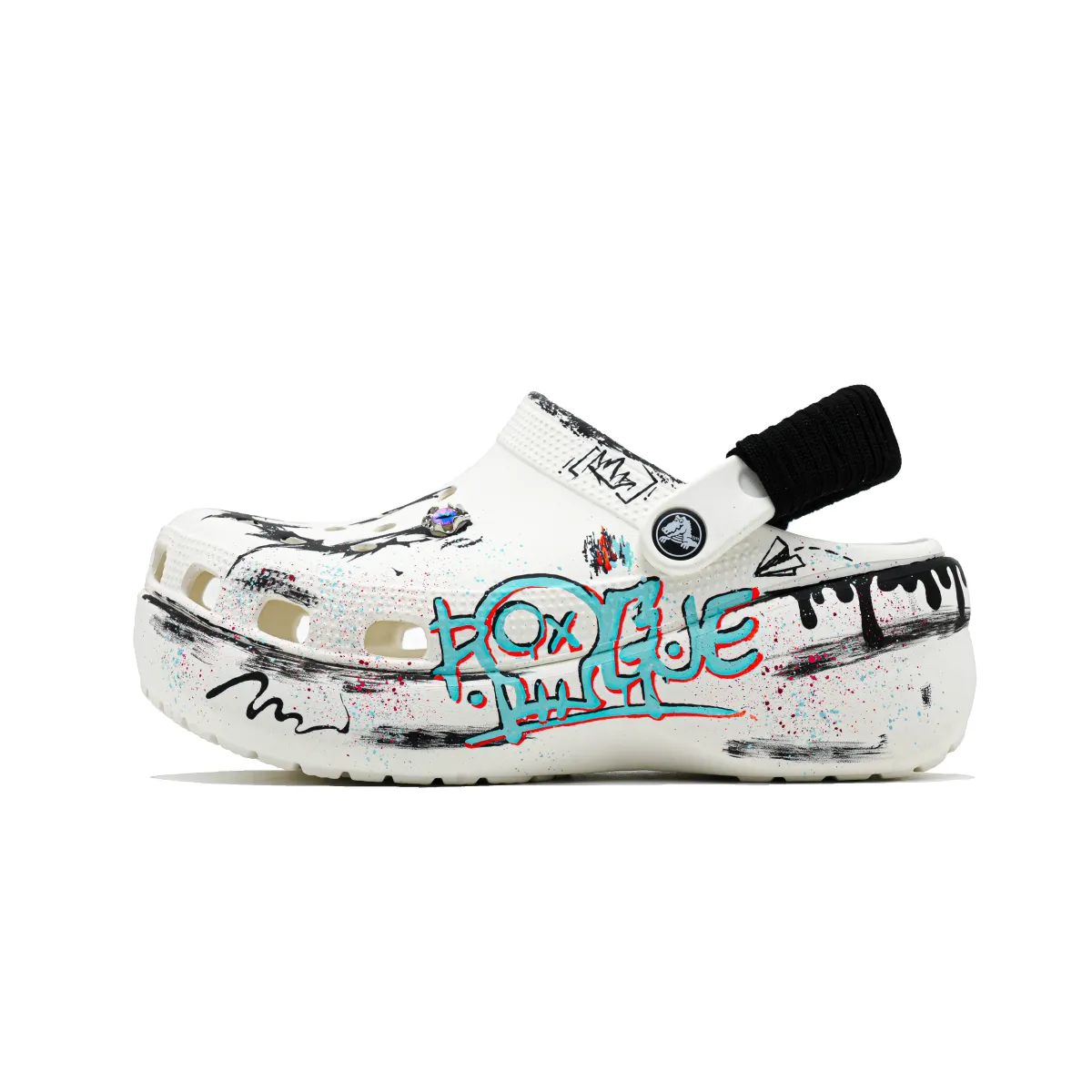 Crocs Classic Platform Clog Whitewashing Plan EVA Clogs Unisex White