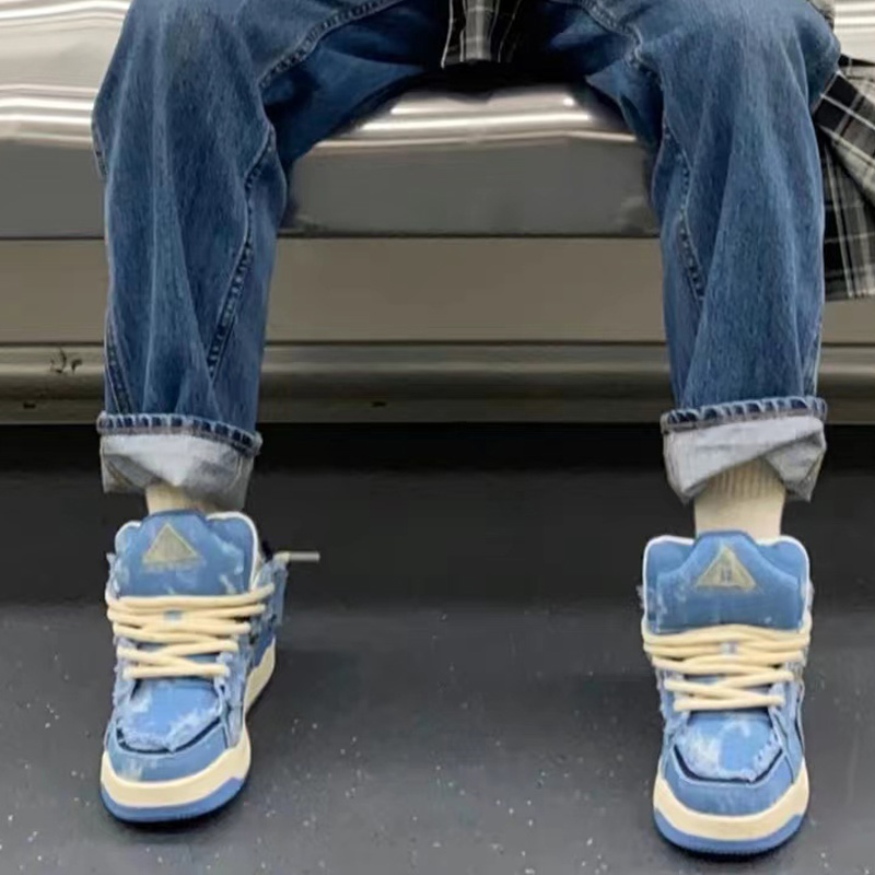 Masongarments Sky Ladder Skateboard Shoes Unisex Denim Blue