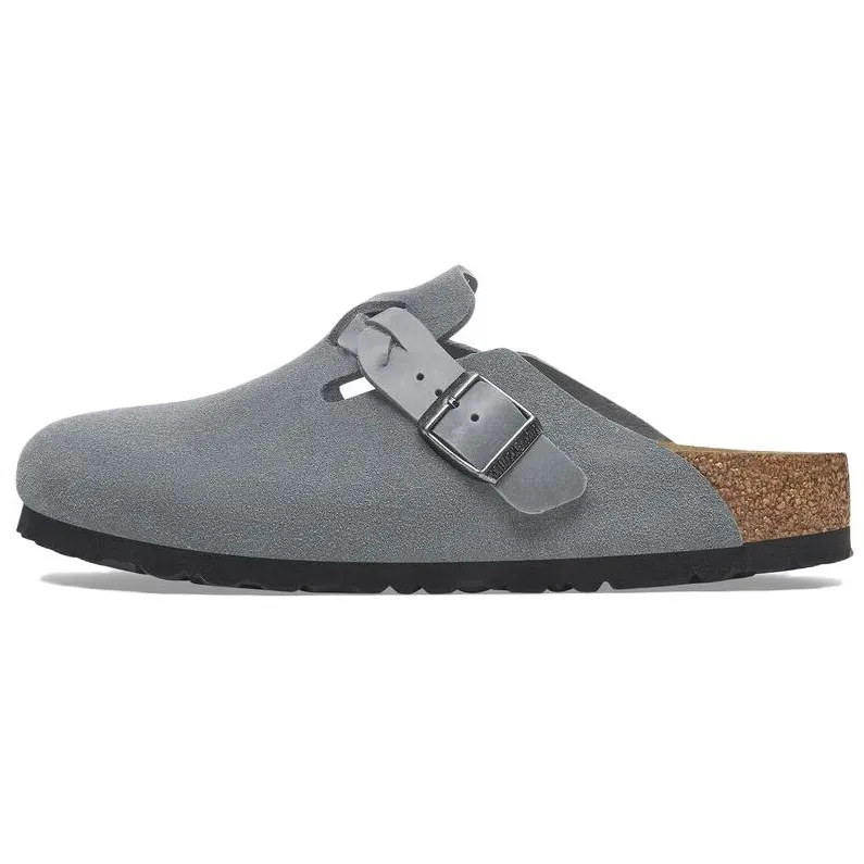 Birkenstock Boston Braided EVA Closed Toe Slippers Women's Basalt Gray