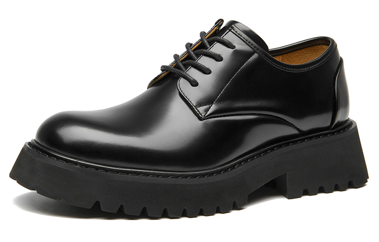 Beau Today Cow Leather Casual Shoes Men's Black