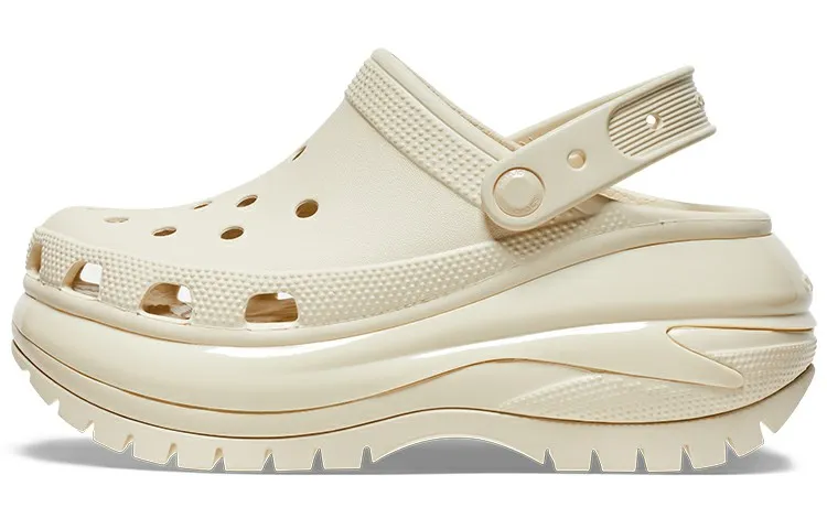 Crocs Mega Crush Clog EVA Clogs 6.1cm Unisex Bone White