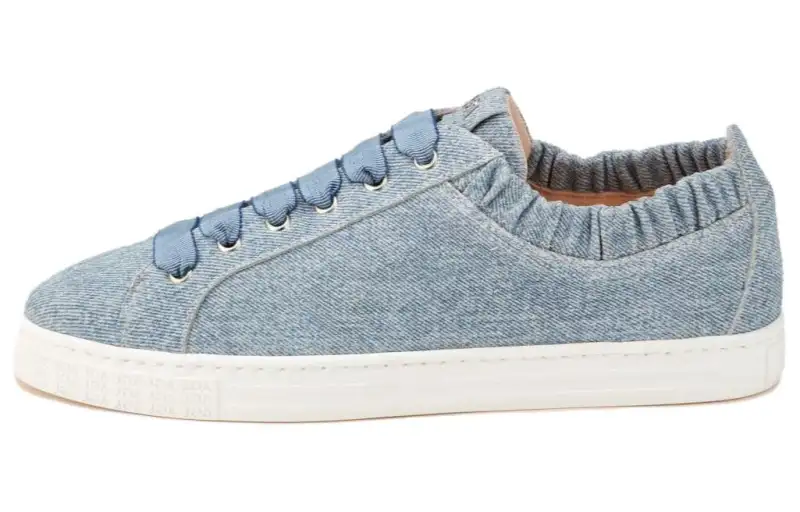 AGL Leather Low top Skateboard Shoes Women's Blue