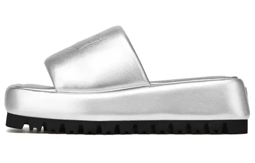 Naked Wolfe Slip Resistant Slide Slippers Women's Silver