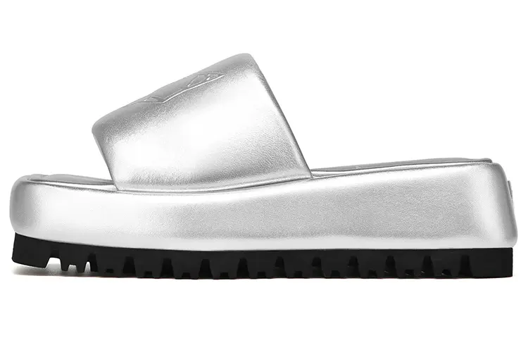 Naked Wolfe Slip Resistant Slide Slippers Women's Silver
