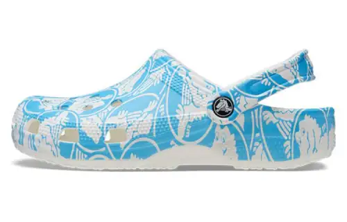 Crocs Classic Duke Print Clogs 'Blue White'