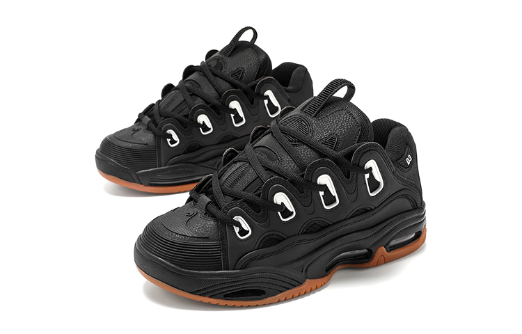 OSIRIS Skateboard Shoes Unisex Low Top Black Natural Rubber