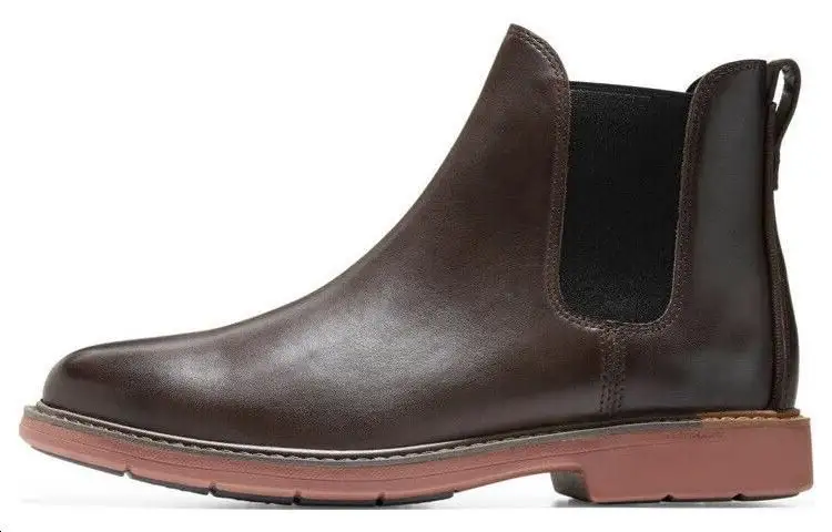 COLE HAAN Leather Short Chelsea Boots Men's Brown