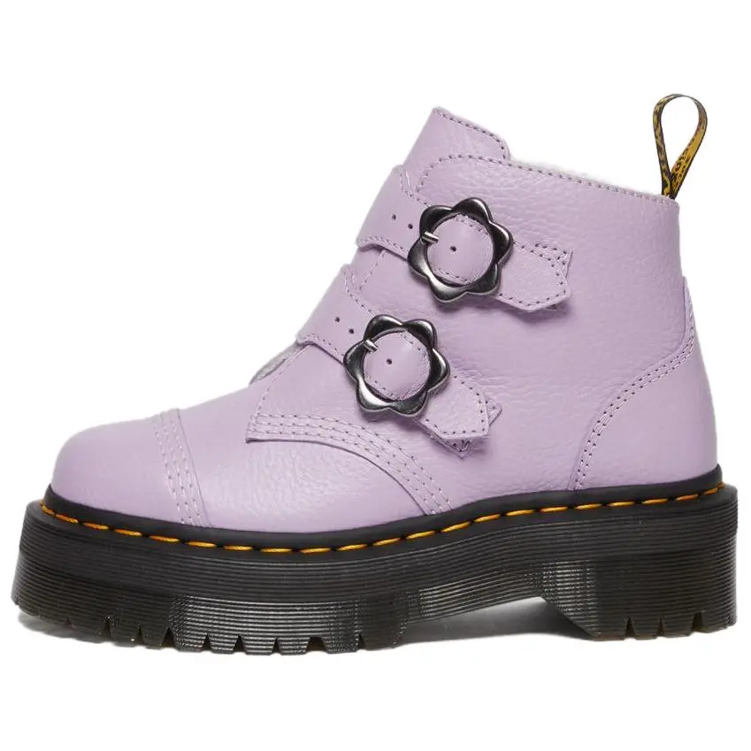Dr.Martens Short Combat Boots 4.7cm Women's Purple