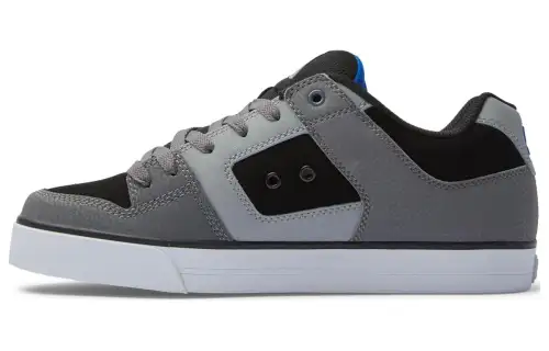 DC Shoes Slip Resistant Abrasion Resistant Low top Skateboard Shoes Men's Gray Black