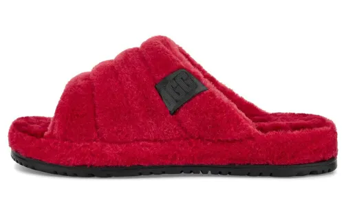 UGG Fluff You Slide Samba Red