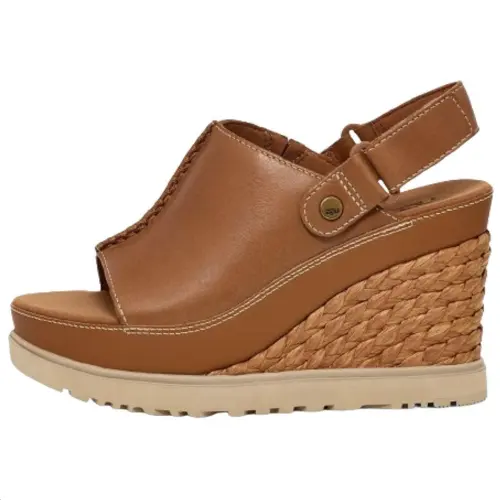 UGG Leather One Strap Sandals 5CM Women's Brown