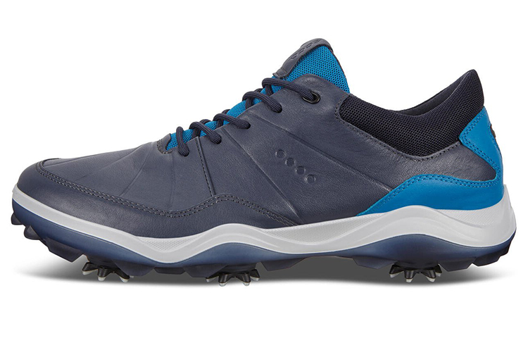 Ecco Leather Cushioning Slip Resistant Cushioning Slip Resistant Low top Golf Shoes Men’s Blue