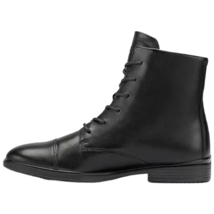 Ecco Touch 15 Model Leather Ankle Boots Women's Black