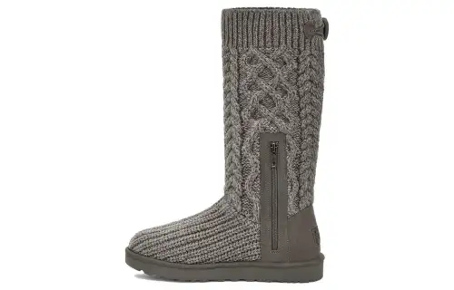 UGG Round toe zipper high boots women's gray