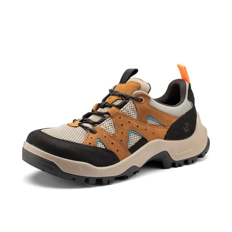 Ecco Off road Series Cow Leather Minimalist Fashion Low top Outdoor Shoes Men’s Black Brown