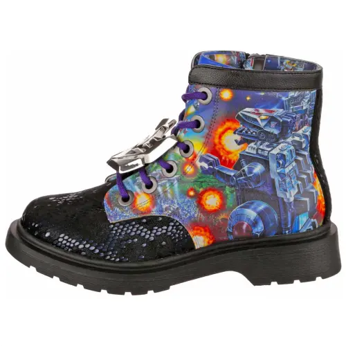 IRREGULAR CHOICE Pu Ankle Boots Women's Black Blue