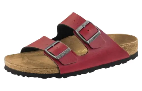 Birkenstock Suede Slide Slippers Unisex Red