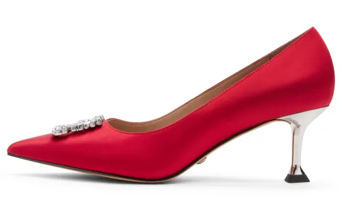 CHARLES&KEITH Slim Heel High Heels 6cm Women's Red