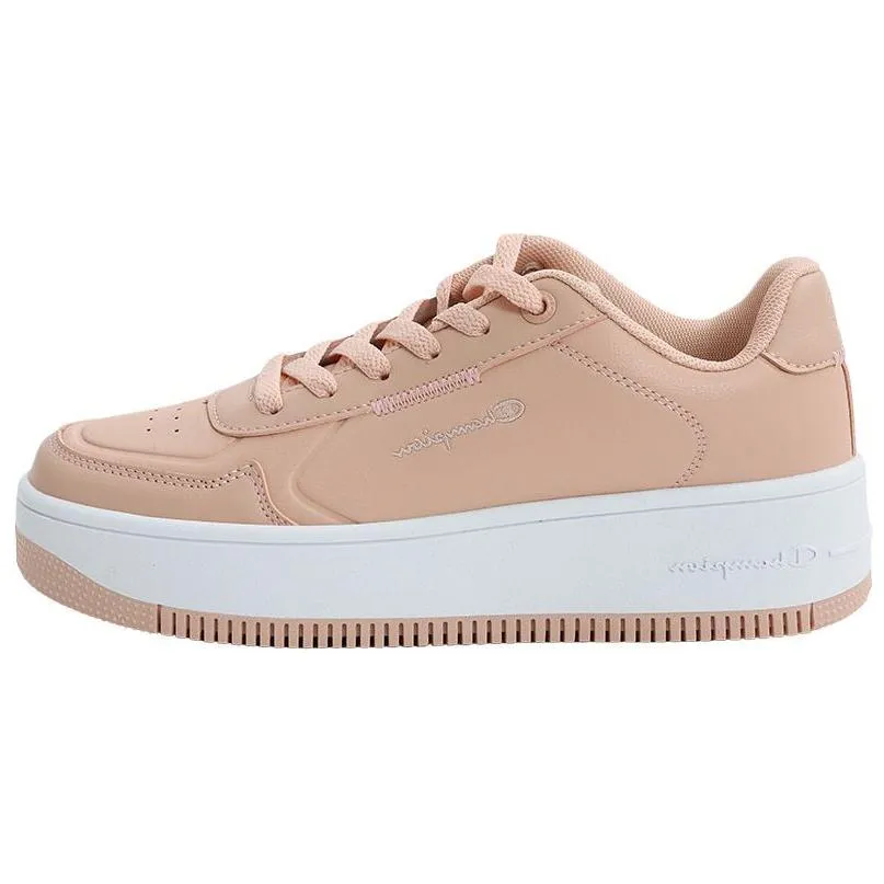Champion Rebound Platform Synthetic Leather Low top Skateboard Shoes Women's Pink