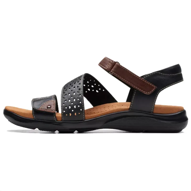 Clarks Leather Beach Sandals Women's Black