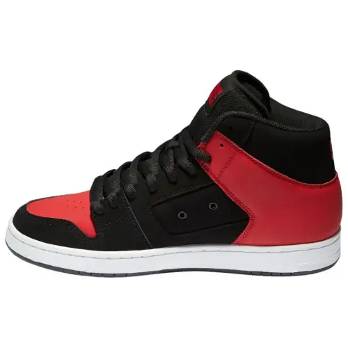 DC Shoes Manteca 4 Cow Leather High top Skateboard Shoes Men's Black Red