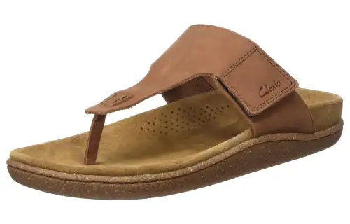 Clarks Leather Stylish Sandal Men's Dark Umber