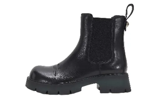 Teenie Weenie Cow Leather Crew Chelsea Boots 5CM Women's