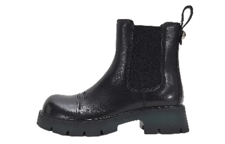 Teenie Weenie Cow Leather Crew Chelsea Boots 5CM Women's