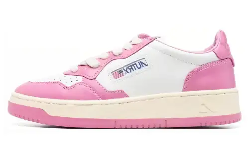 AUTRY Medalist Leather Low White Mauve Women's