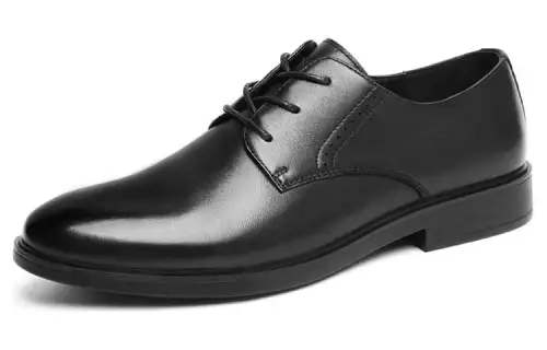 AOKANG Leather Simple Fashion Formal Leather Shoes Men's Black