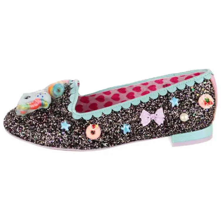 IRREGULAR CHOICE Pu Comfortable Casual Shoes Women's Black