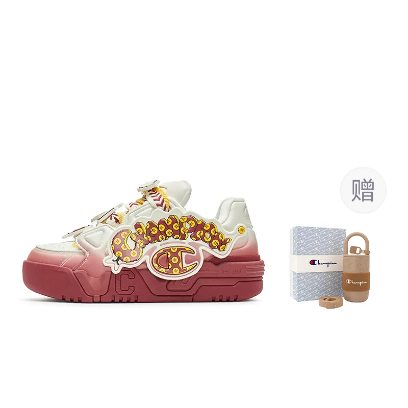 Champion Year Of The Snake Coco Skate Buckle Low top Skateboard Shoes Men's Milk White/Ash Red