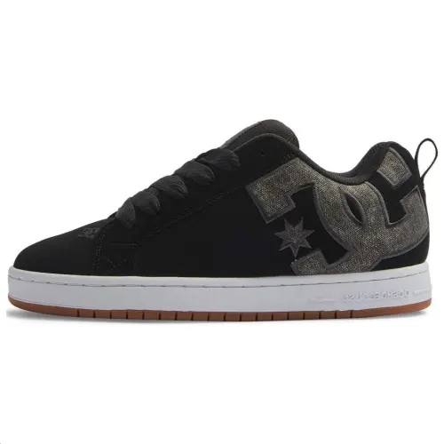 DC Shoes Cow Leather Low top Skateboard Shoes Men's Black White