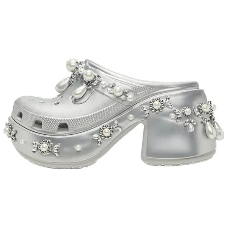 Crocs x SIMONE ROCHA EVA No Special Function Closed Toe Slippers Women's Silver