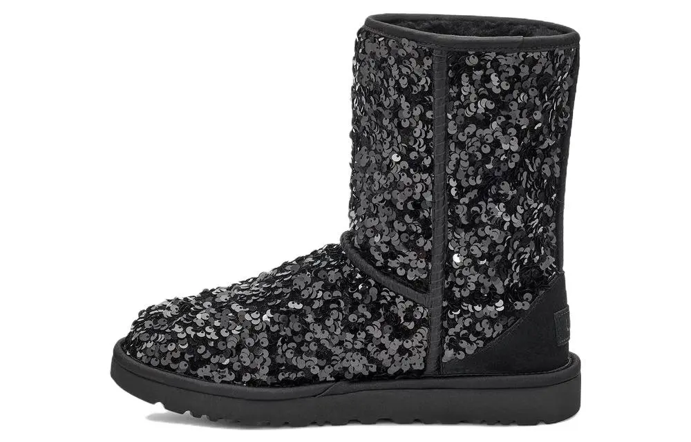 UGG Classic Short 'Sequin Black Grey' Women's