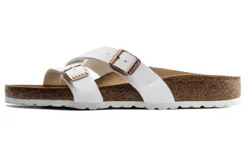 Birkenstock Slide Slippers Women's White Narrow
