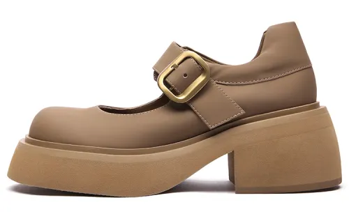 PACO GIL Platform Shoes Women's Coffee