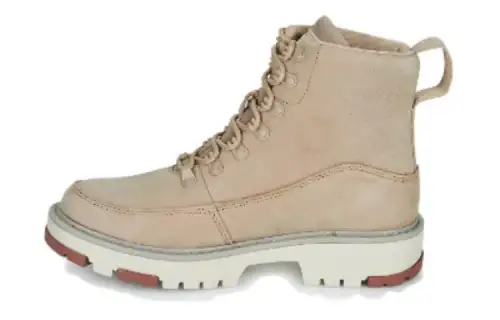 Levi's Comfortable Round Toe Short Combat Boots Women's Beige