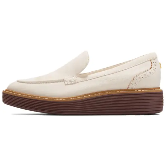 COLE HAAN Sheepskin Loafers Women's White