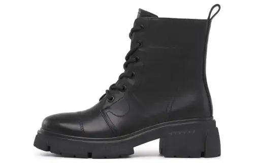 CHRISDIEN DENY Short Combat Boots 3.5cm Women's Black