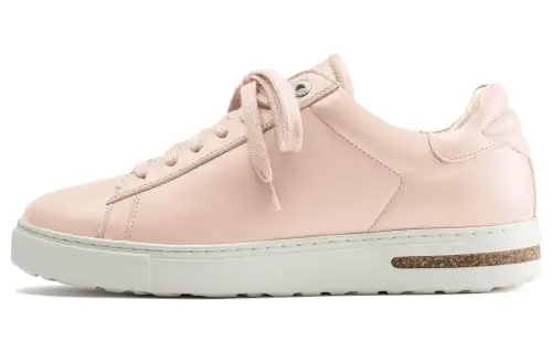 Birkenstock Leather Low top Skateboard Shoes Unisex Pink Narrow