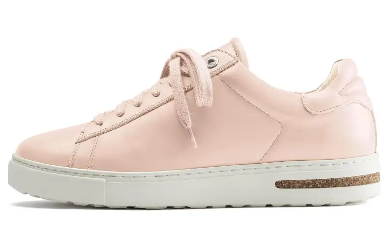 Birkenstock Leather Low top Skateboard Shoes Unisex Pink Narrow