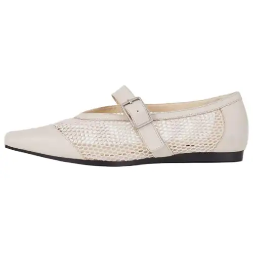 VAGABOND SHOEMAKERS Leather Fashion Flat Mary Jane Shoes Women's Ecru