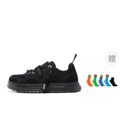 OETZI Fabric Low top Casual Shoes Unisex Black