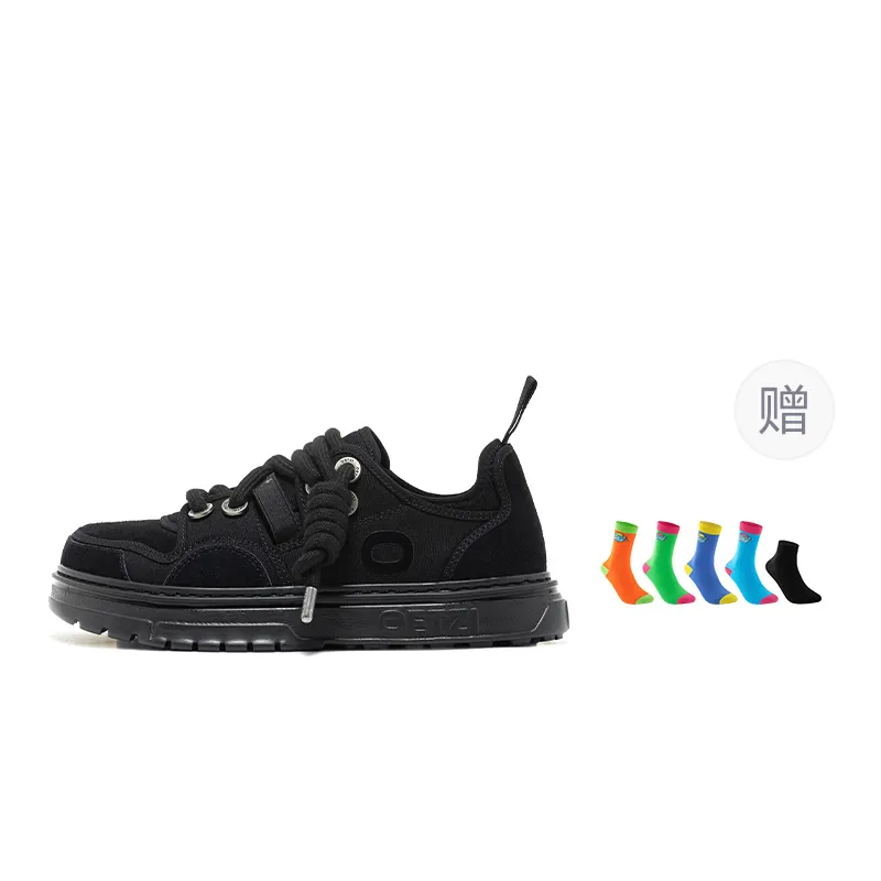 OETZI Fabric Low top Casual Shoes Unisex Black