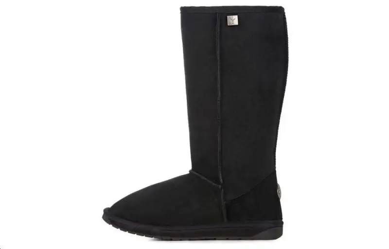 EMU Australia Sheepskin Knee High Snow Boots Men's Black