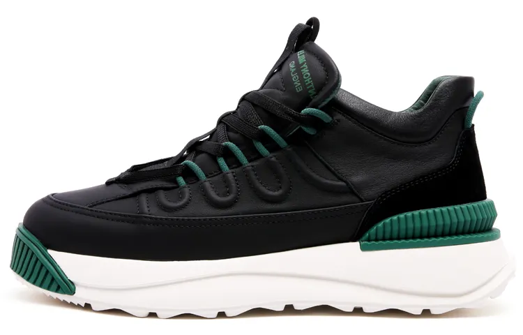Anthony Miles Casual Shoes Men's Low Top Black Green