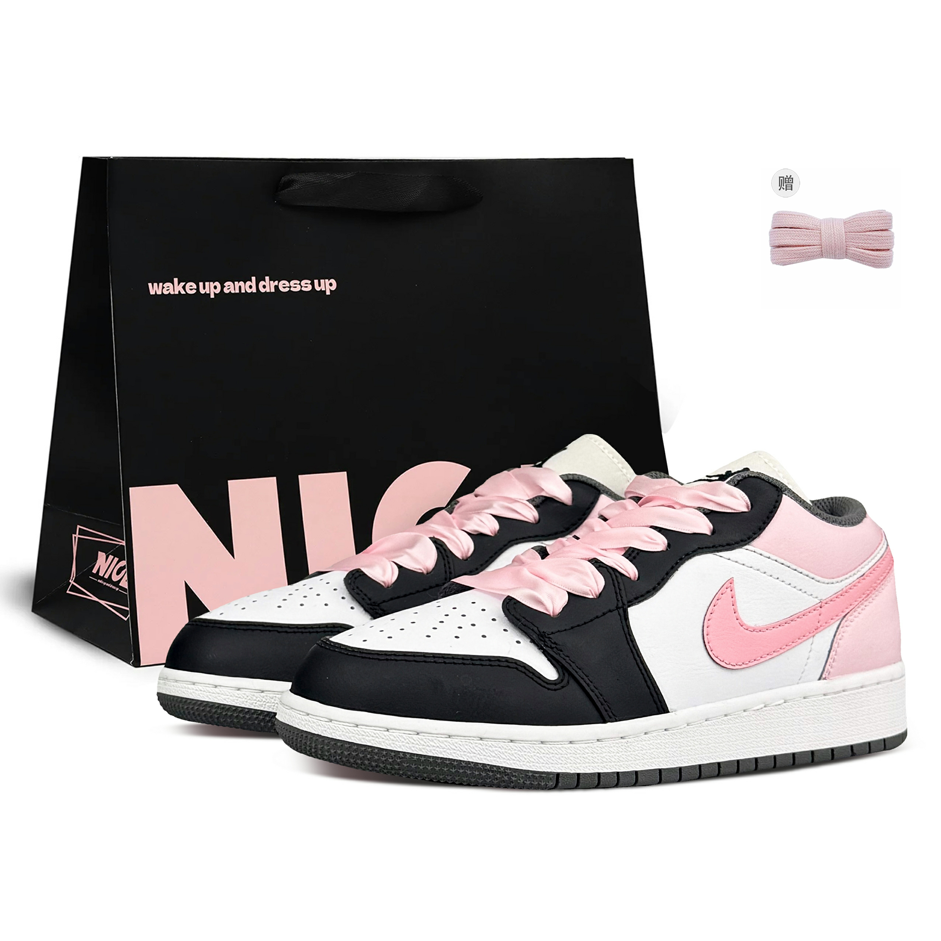 Jordan Air Jordan 1 Low top Vintage Basketball Shoes Women’s Strawberry Pink