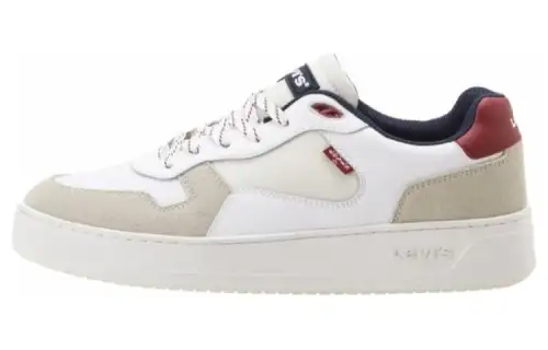 Levis Cushioning Abrasion Resistant Cushioning, Wear Resistant Low top Skateboard Shoes Men's White